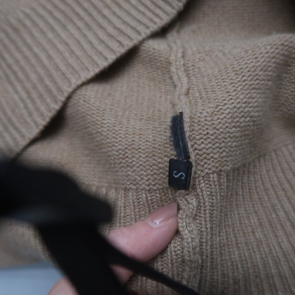 CO Essentials Womens Small Tan Cardigan Sweater Wool Cashmere - Picture 7 of 11